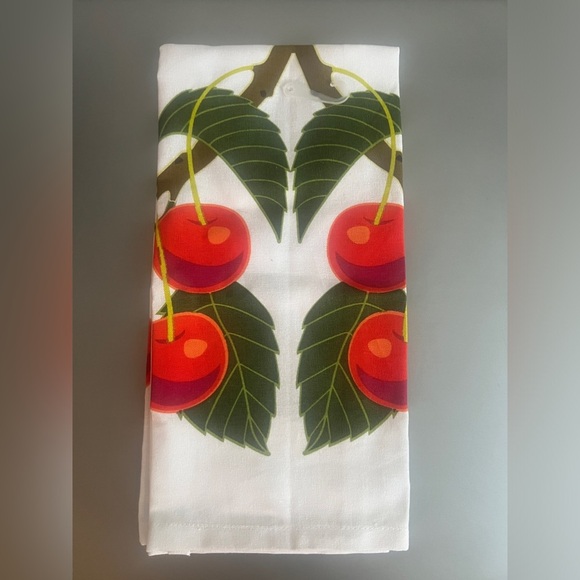NWT Cindy Lindgren Cherries, Cherry Trio kitchen Tea Towel. 100% cotton - Picture 4 of 8